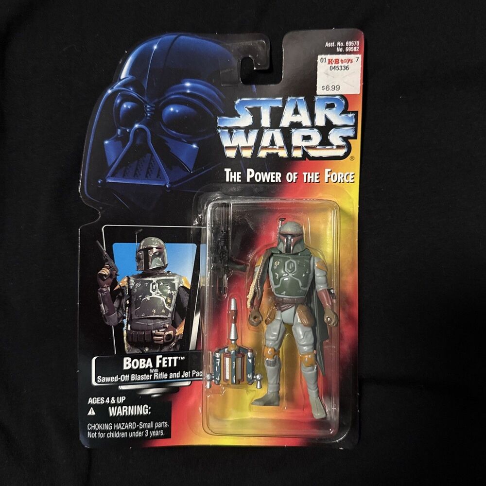 Kenner Star Wars The Power of the Force: Boba Fett Action Figure Bent Card